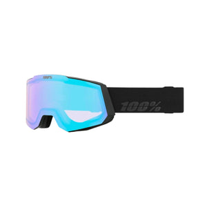 100% Snowcraft Black - HiPER Green Mirror + HiPER Turquoise Mirror Snow Goggle Snow Goggles 100% 