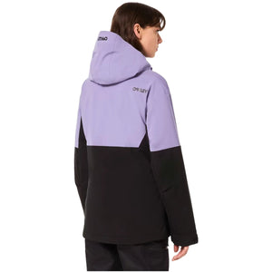 OAKLEY Women's TNP TBT Insulated Anorak Snow Jacket Blackout/New Lilac 2025 Women's Snow Jackets Oakley 