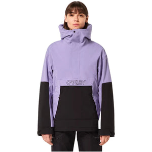 OAKLEY Women's TNP TBT Insulated Anorak Snow Jacket Blackout/New Lilac 2025 Women's Snow Jackets Oakley 