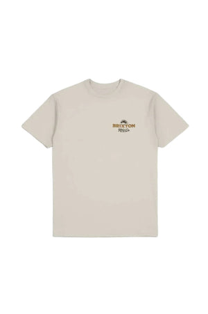 BRIXTON Wrangling T-Shirt Cream Men's Short Sleeve T-Shirts Brixton 