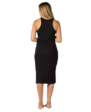 RIPCURL Women's Premium Rib Racer Dress Black Women's Dresses Rip Curl 