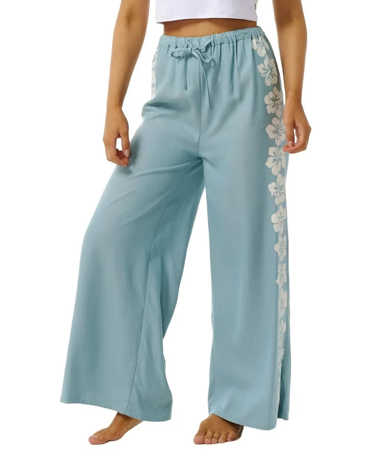 RIPCURL Women's Hibiscus Heat Pant Mid Blue Women's Pants Rip Curl 