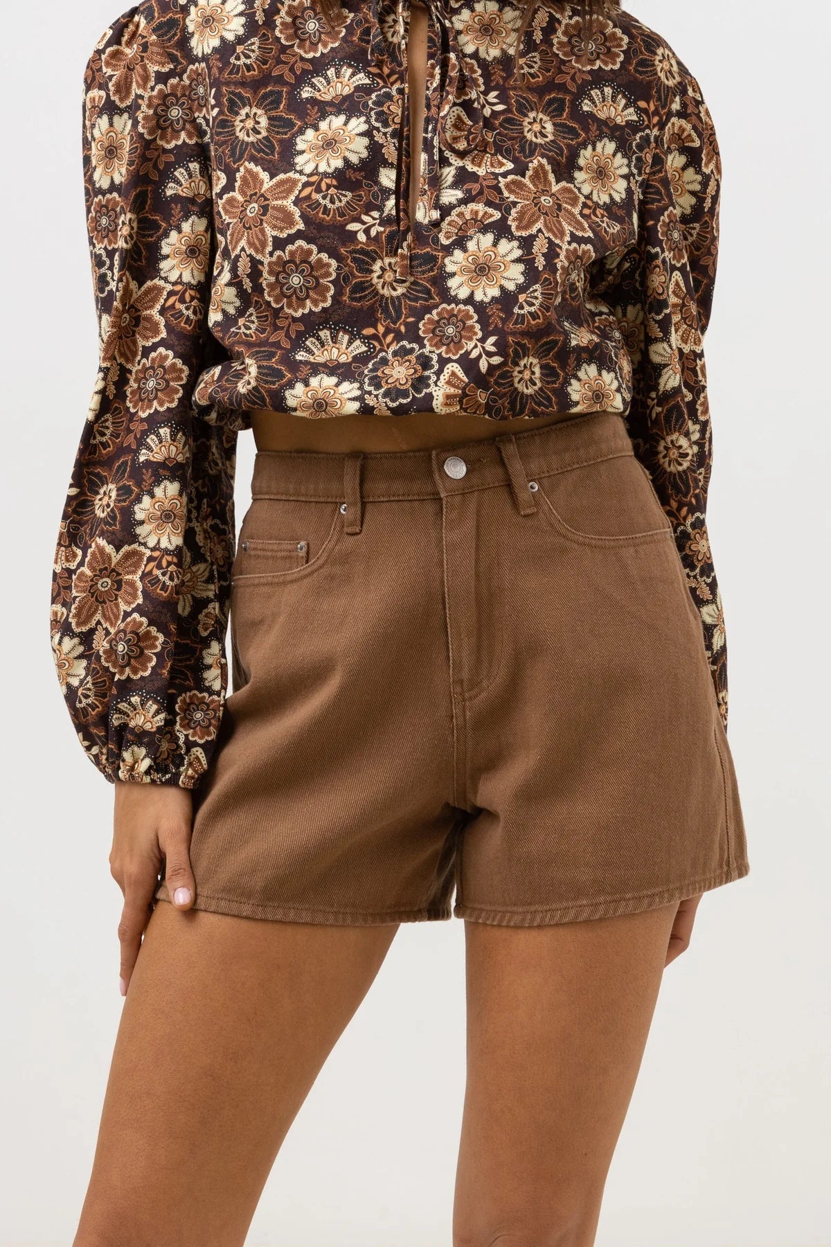 Floral High Waisted Shorts