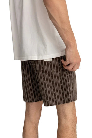 RHYTHM Jacquard Linen Jam Brown Men's Walkshorts Rhythm 