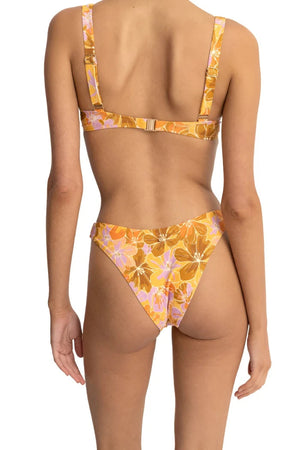 RHYTHM Women's Mahana Hi-Cut Bikini Bottom Yellow Women's Bikini Bottoms Rhythm 