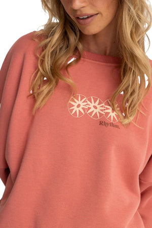 RHYTHM Women's Horizon Slouch Fleece Rose Women's Crewnecks Rhythm 