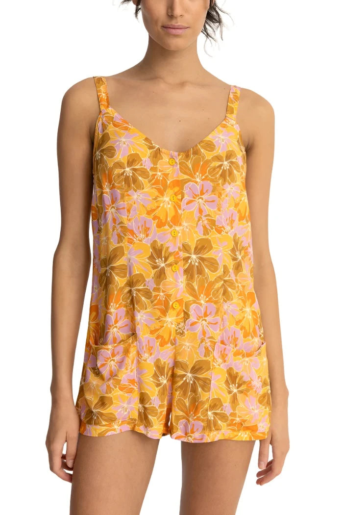 RHYTHM Women's Mahana Floral Playsuit Yellow Women's Rompers & Jumpsuits Rhythm 