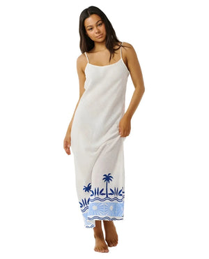 RIPCURL Women's Santorini Maxi Dress Blue Women's Dresses Rip Curl 