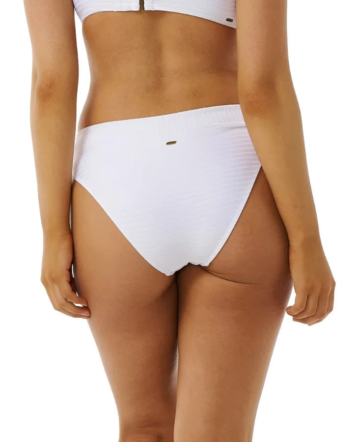 RIPCURL Women's Premium Surf Full Coverage Bikini Bottom White Women's Bikini Bottoms Rip Curl 