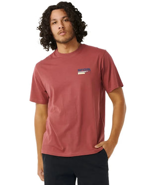 RIP CURL Surf Revival Line Up T-Shirt Apple Butter Men's Short Sleeve T-Shirts Rip Curl 