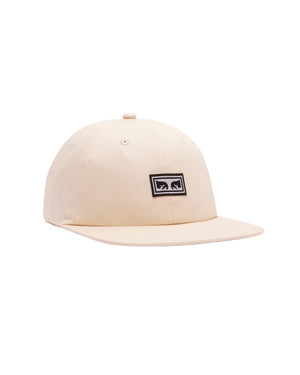 OBEY Icon Eyes 6 Panel II Strapback Hat Unbleached Men's Hats Obey 