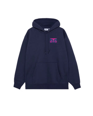 OBEY Brick By Brick Pullover Hoodie Academy Navy Men's Pullover Hoodies Obey 