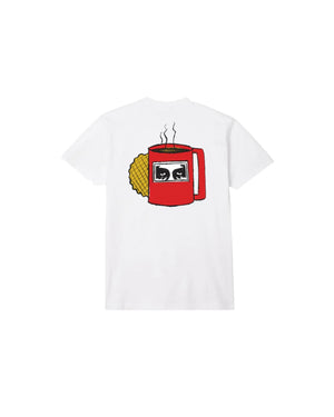 OBEY Coffee Cup T-Shirt White Men's Short Sleeve T-Shirts Obey 