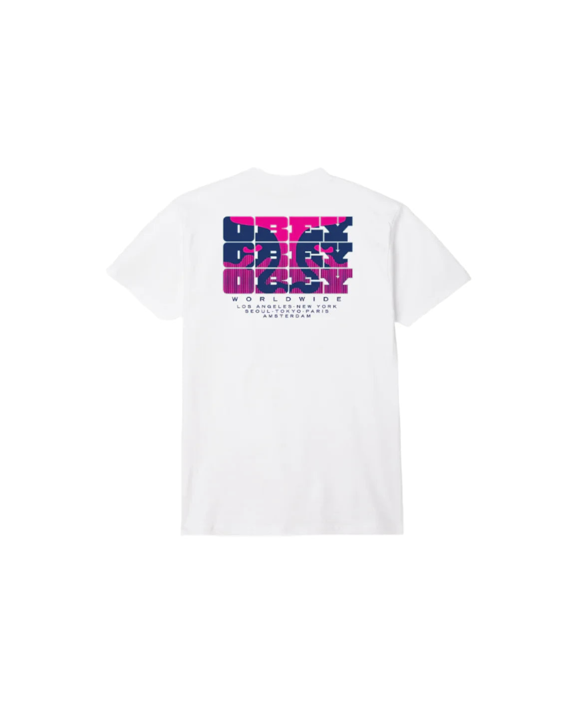 OBEY Brick By Brick T-Shirt White Men's Short Sleeve T-Shirts Obey 