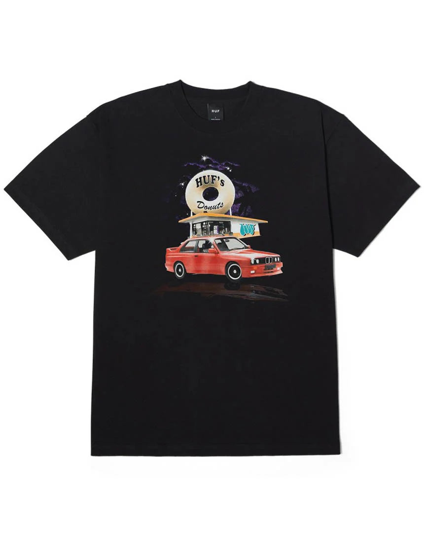 HUF Drive Thru T-Shirt Black Men's Short Sleeve T-Shirts Huf 