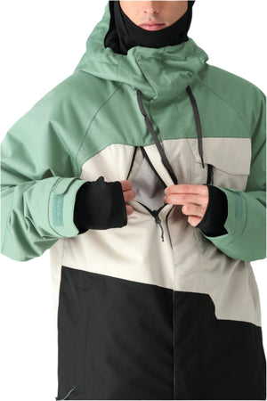 686 Geo Insulated Snowboard Jacket Cypress Limestone Colorblock 2025 Men's Snow Jackets 686 