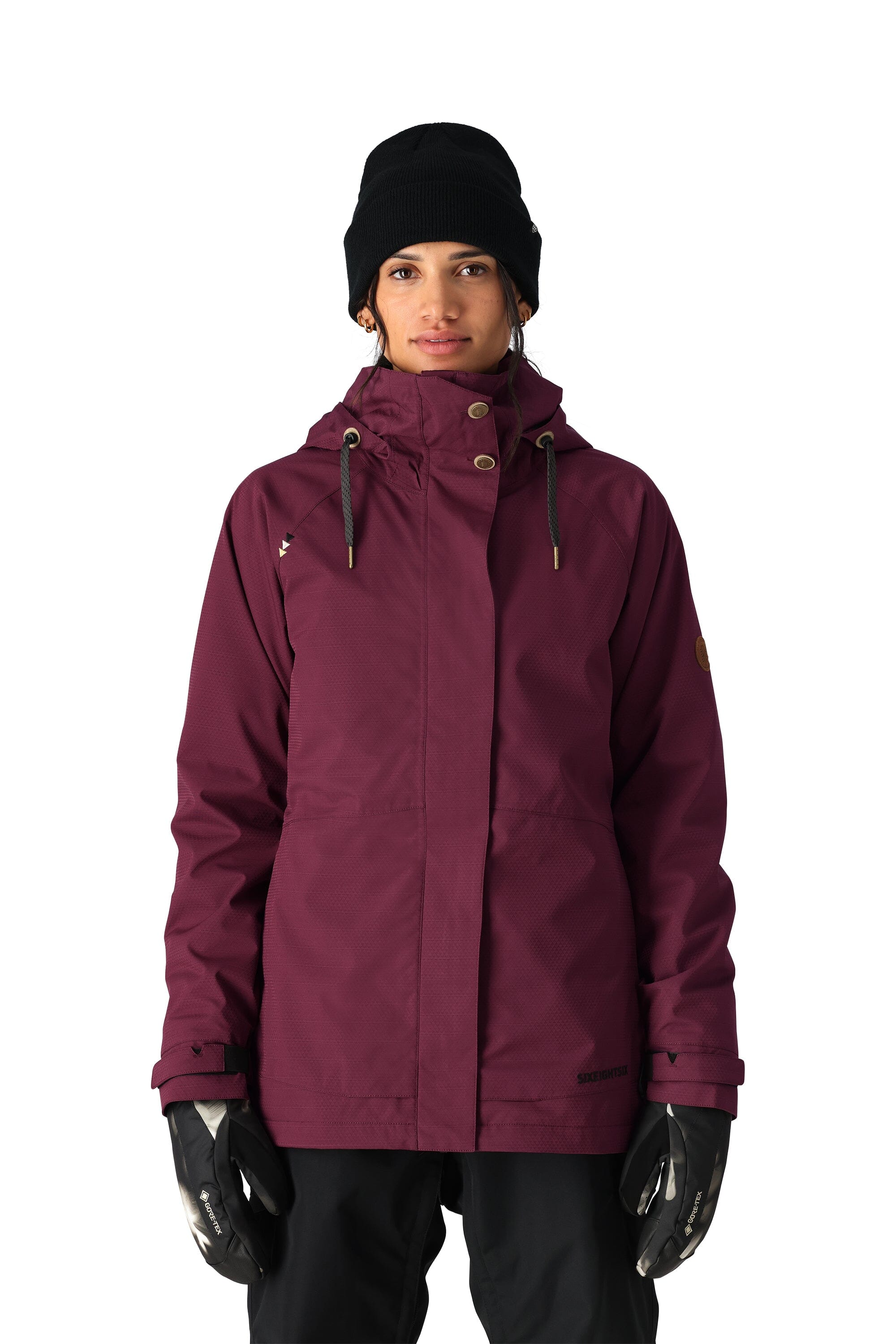 686 Women's Spellbound Smarty 3-In-1 Snowboard Jacket Sassafras Geo Jacquard 2025 Women's Snow Jackets 686 