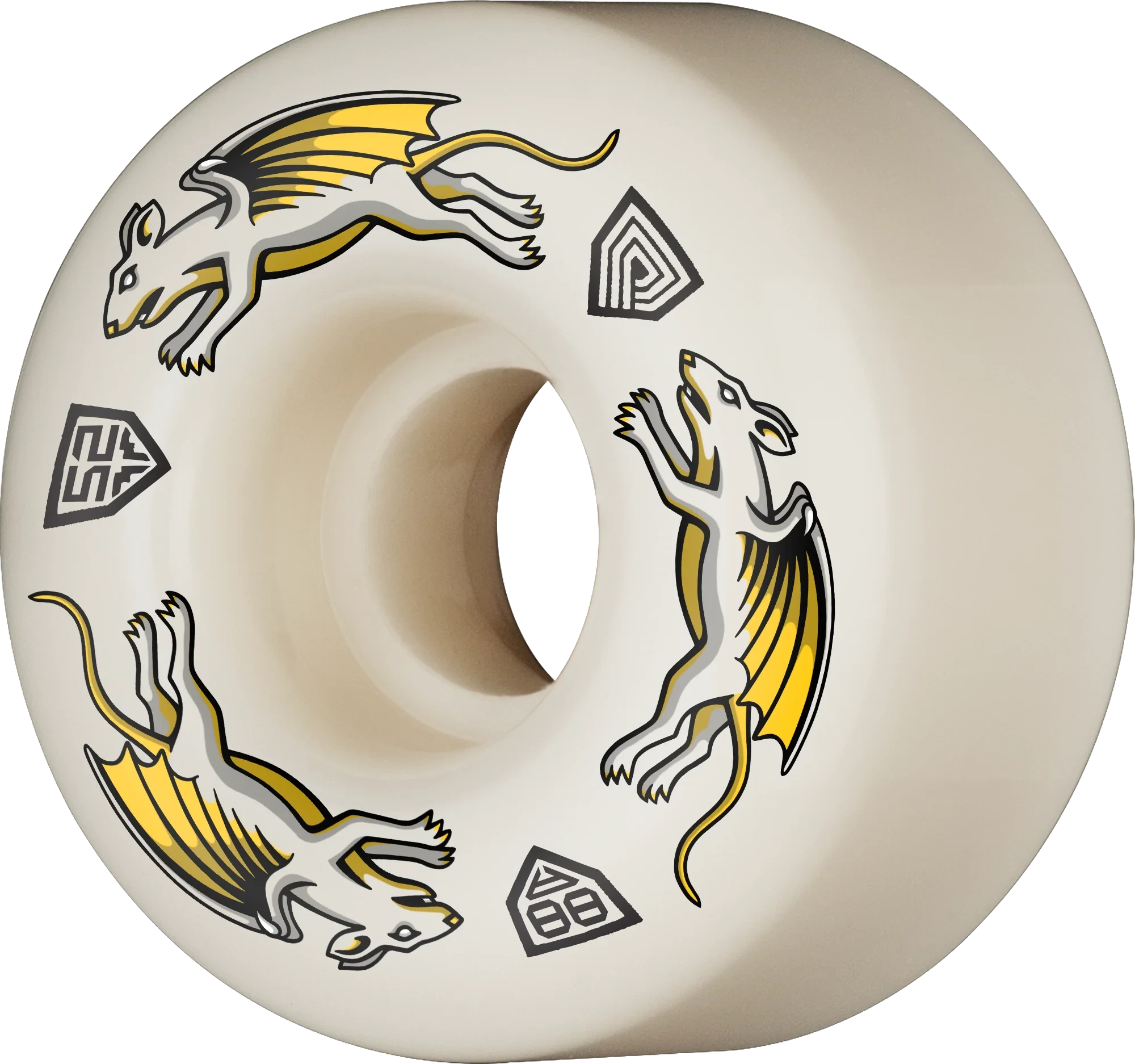 POWELL PERALTA Dragon Formula Nano Rat 52mm x 34mm 88A Skateboard Wheels Skateboard Wheels Powell Peralta 