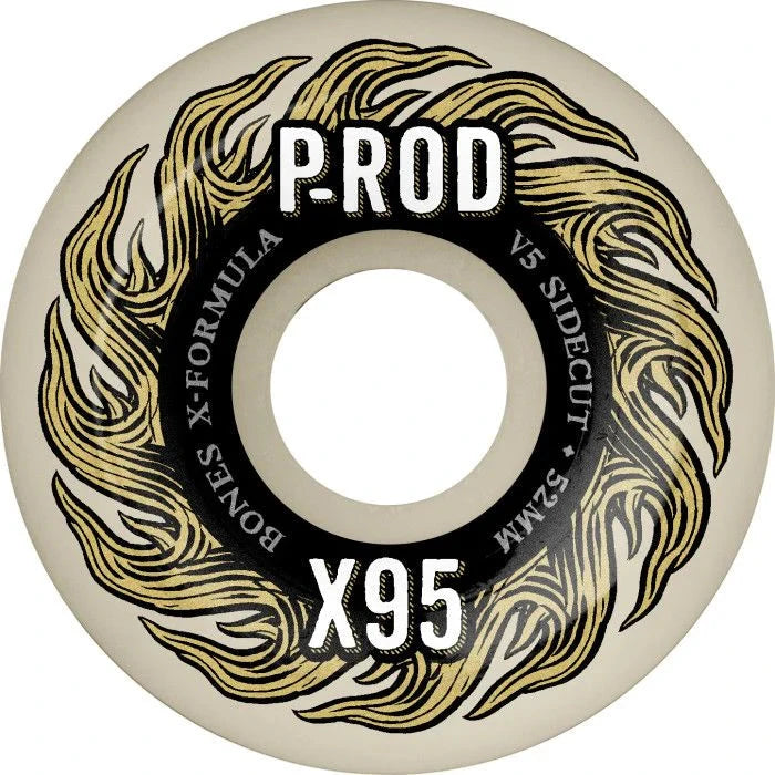 BONES X-Formula P-Rod 52mm V5 Sidecut 95A Skateboard Wheels Skateboard Wheels Bones 