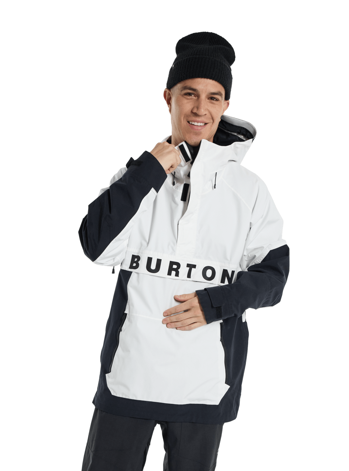 BURTON Frostner 2L Anorak Snowboard Jacket Stout White True Black