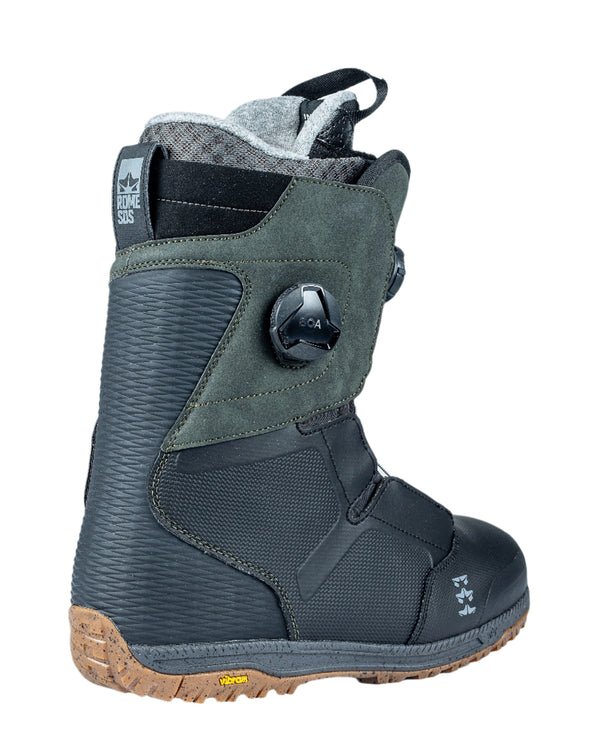 ROME Libertine BOA Snowboard Boots Black/Olive 2024 Freeride