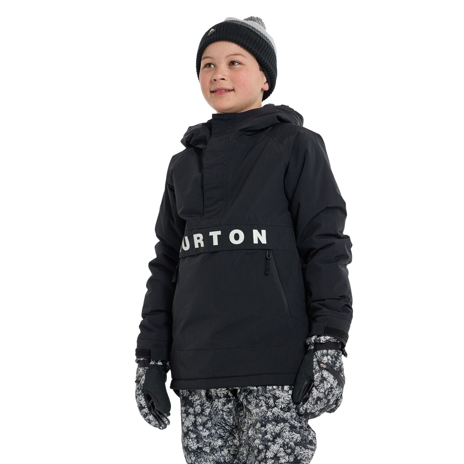 BURTON Kids Frostner 2L Anorak Snowboard Jacket True Black 2024