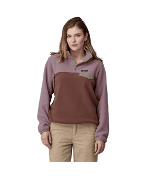 PATAGONIA Women's Synchilla Snap-T Fleece Pullover Crewneck Dulse Mauve Women's Crewnecks Patagonia 