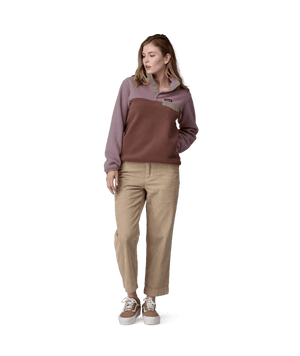 PATAGONIA Women's Synchilla Snap-T Fleece Pullover Crewneck Dulse Mauve Women's Crewnecks Patagonia 