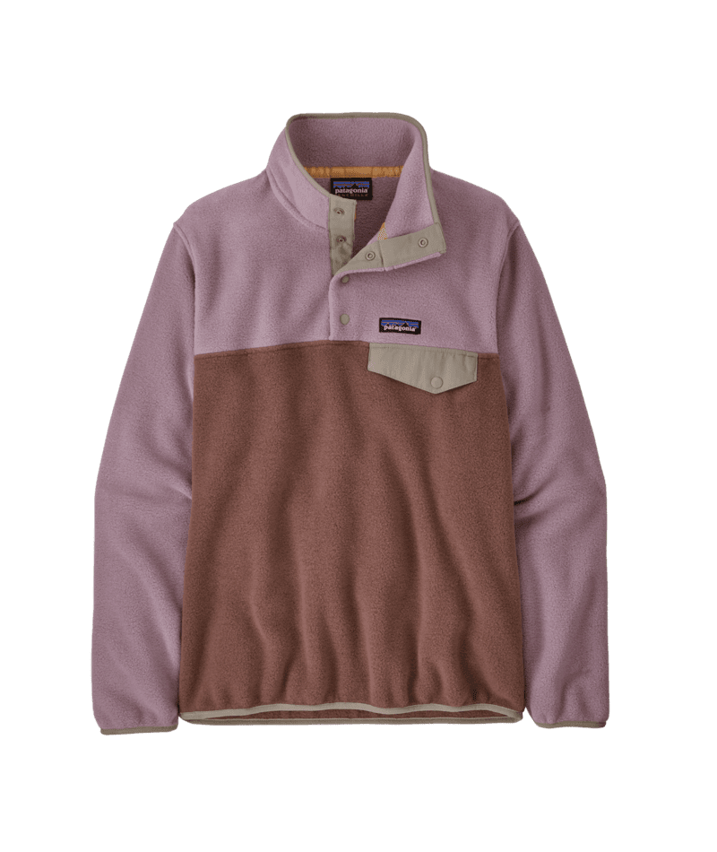 PATAGONIA Women's Synchilla Snap-T Fleece Pullover Crewneck Dulse Mauve Women's Crewnecks Patagonia 