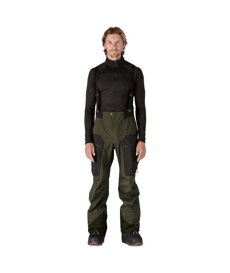 PATAGONIA Untracked Bib Snowboard Pants Pine Green Men's Snow Bib Pants Patagonia 