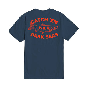 DARK SEAS Catch 'Em T-Shirt Jean Blue Men's Short Sleeve T-Shirts Dark Seas 