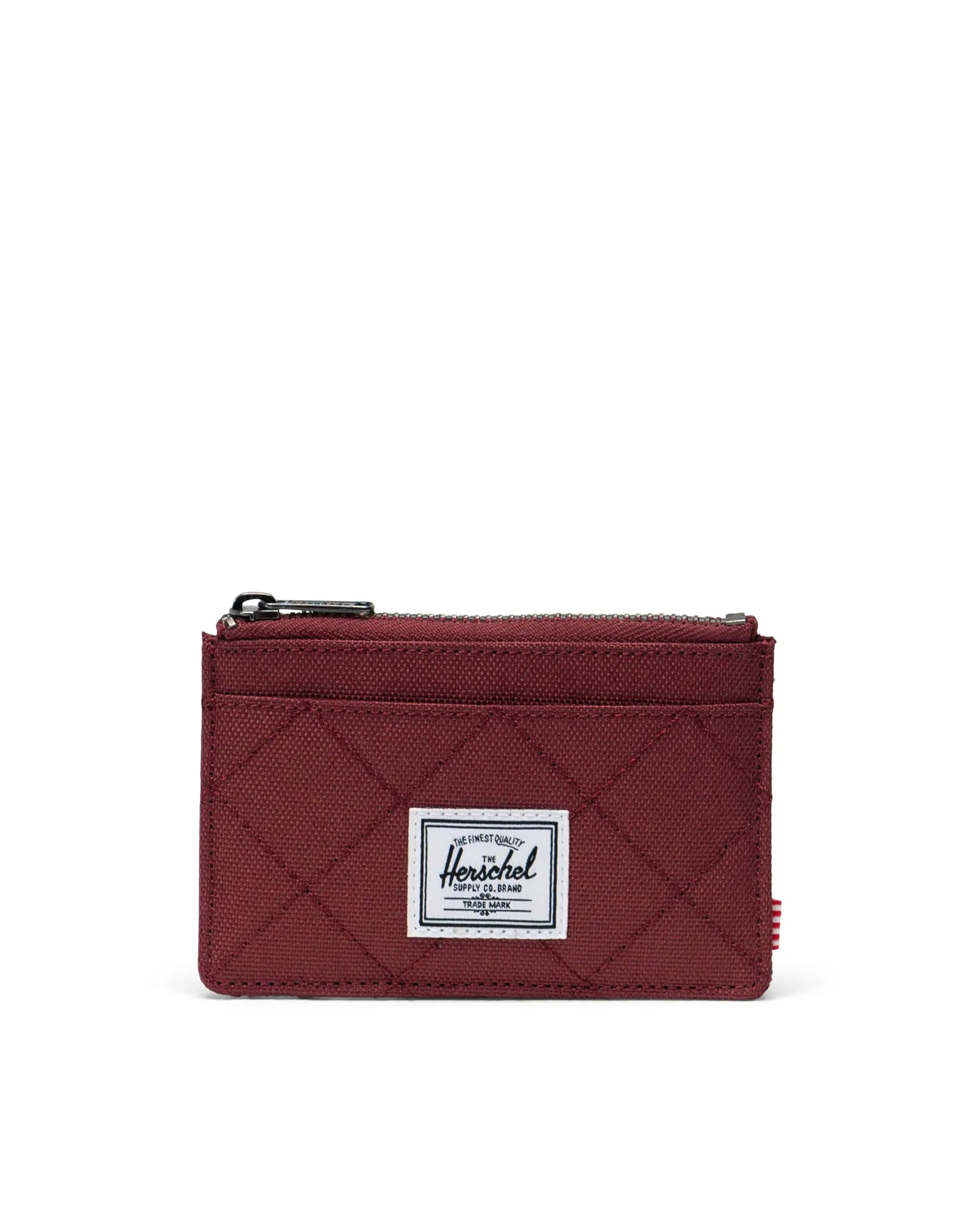 HERSCHEL Oscar Cardholder Wallet Oxblood Red Quilted Men's Wallets Herschel Supply Company 