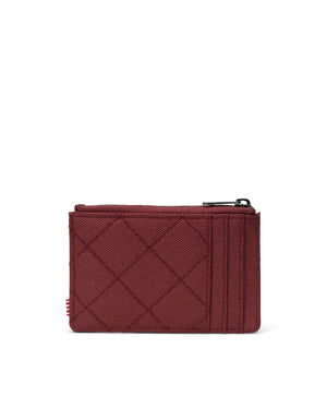 HERSCHEL Oscar Cardholder Wallet Oxblood Red Quilted Men's Wallets Herschel Supply Company 