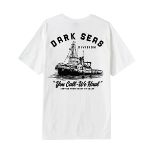 DARK SEAS We Haul Pocket T-Shirt White / Indigo Men's Short Sleeve T-Shirts Dark Seas 