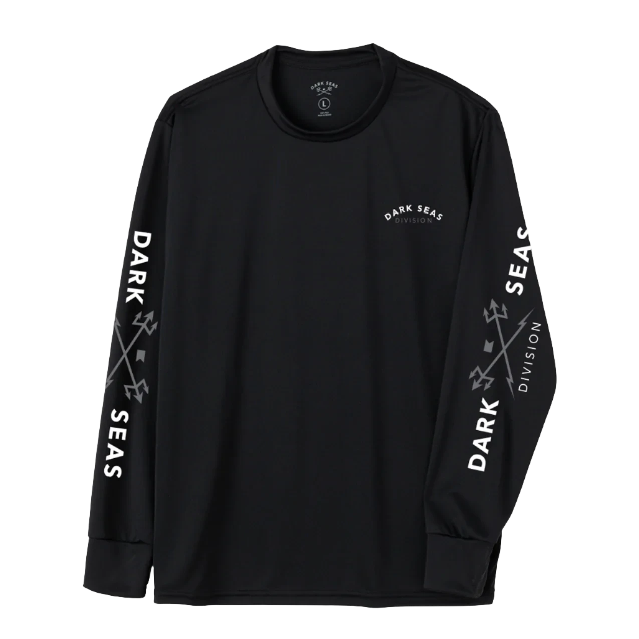 DARK SEAS Headmaster UV Long Sleeve T-Shirt Black Men's Long Sleeve T-Shirts Dark Seas 