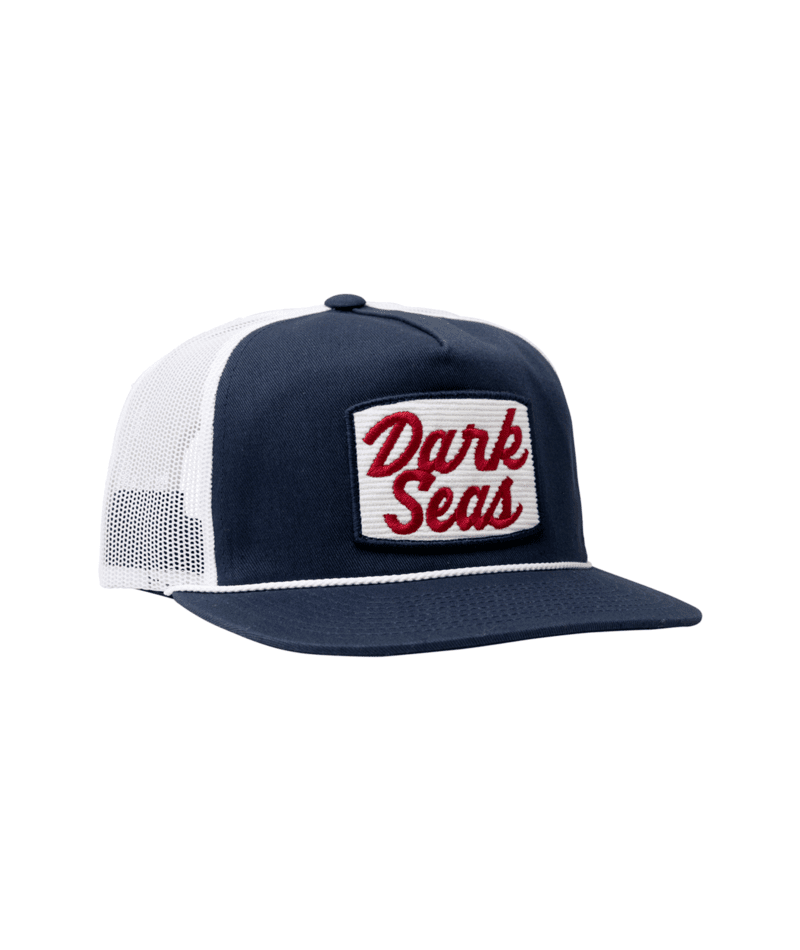 DARK SEAS Rhodes Trucker Hat Navy/White Men's Hats Dark Seas 