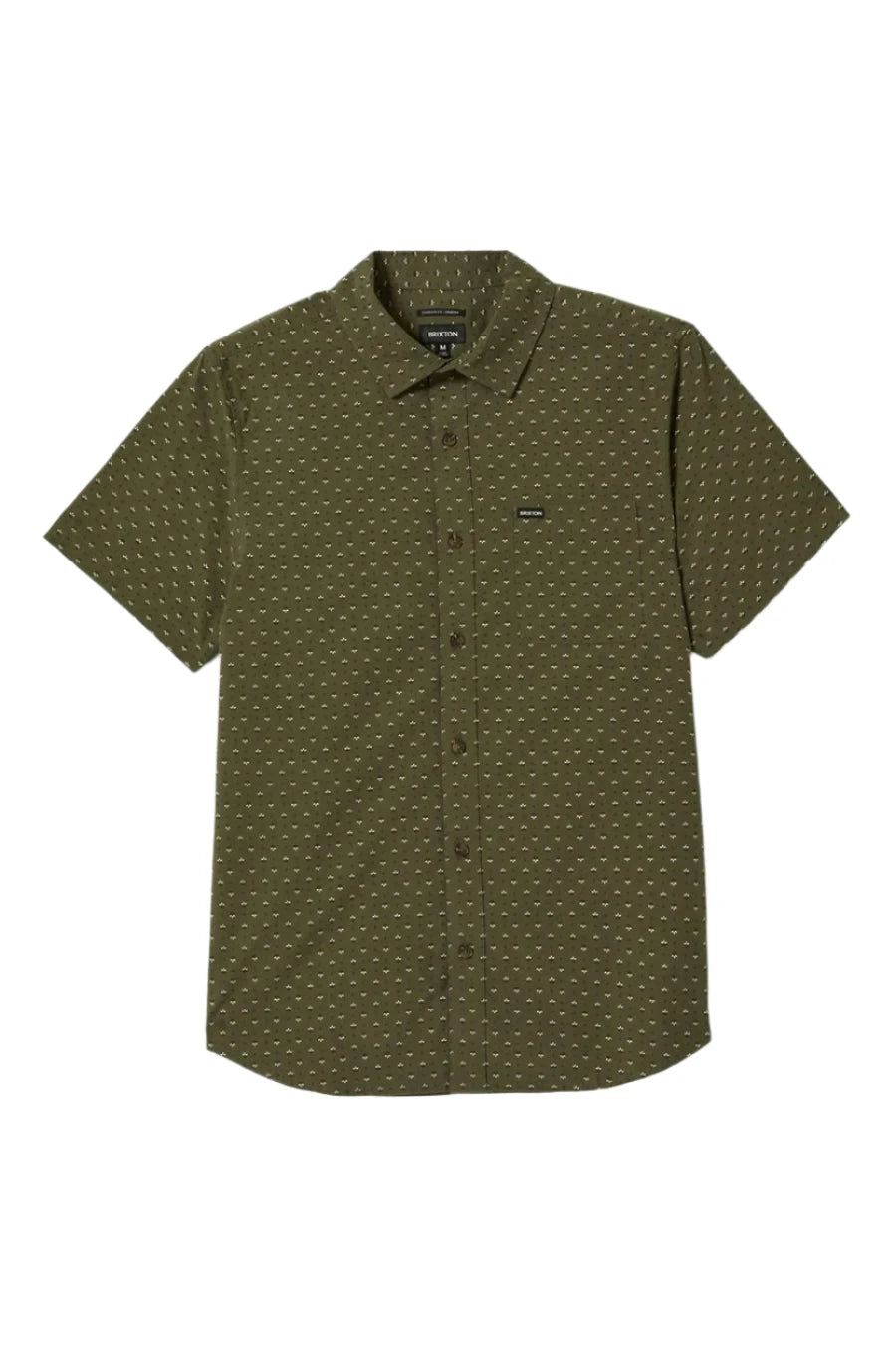 BRIXTON Charter Print Short Sleeve Button Up Ivy Green/Micro Floral Men's Short Sleeve Button Up Shirts Brixton 