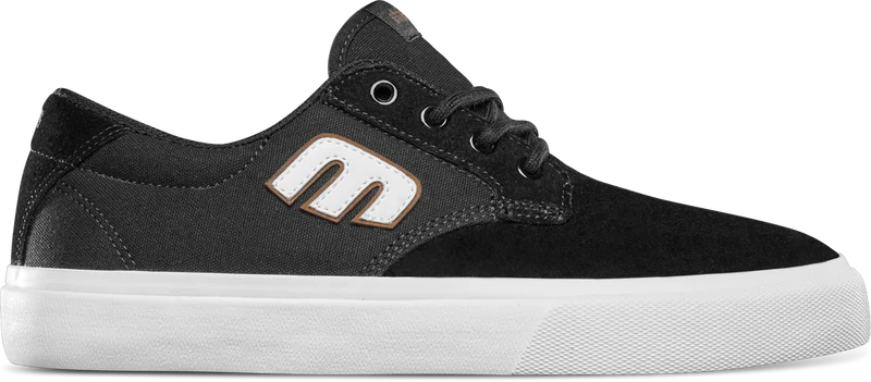 ETNIES Barge Plus Shoes Black/White Men's Skate Shoes Etnies 