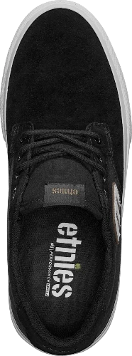 ETNIES Barge Plus Shoes Black/White Men's Skate Shoes Etnies 