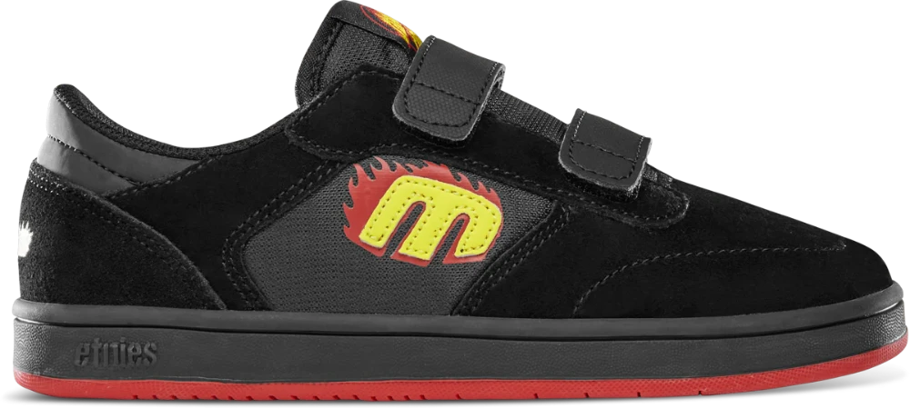 ETNIES Youth Windro X Santa Cruz Shoe Black/Red/Black Youth and Toddler Skate Shoes Etnies 