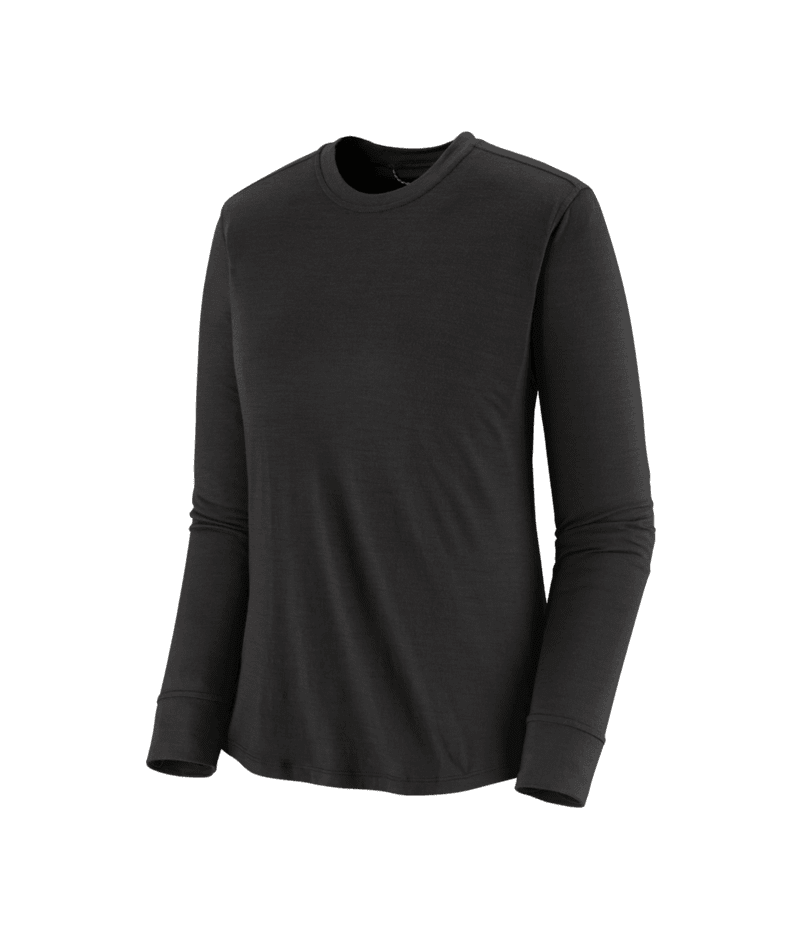 PATAGONIA Women's Capilene Cool Merino Blend Long Sleeve Base Layer Black