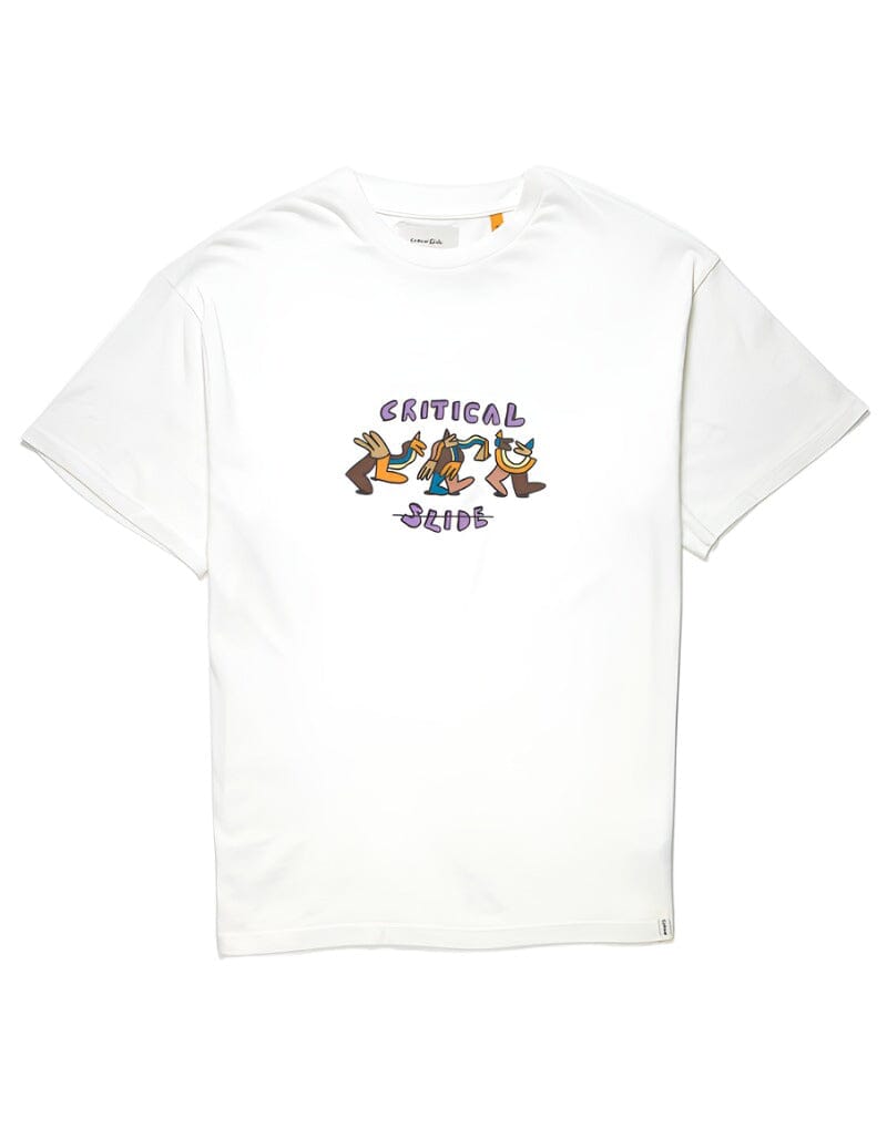 CRITICAL SLIDE Fauna T-Shirt Vintage White Men's Short Sleeve T-Shirts The Critical Slide Society 