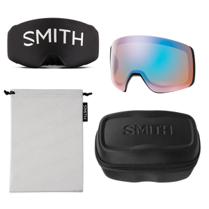 SMITH 4D MAG Black - ChromaPop Sun Blue Mirror Lens + ChromaPop Storm Blue Sensor Mirror Snow Goggle Snow Goggles Smith 