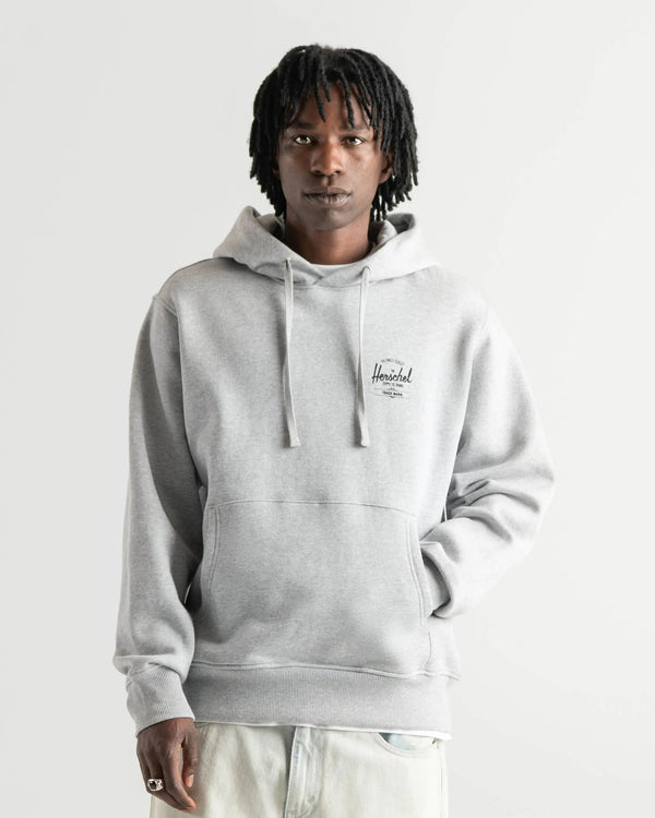 Herschel Supply Co Basic Hoodie Men s Heather Light Grey Black