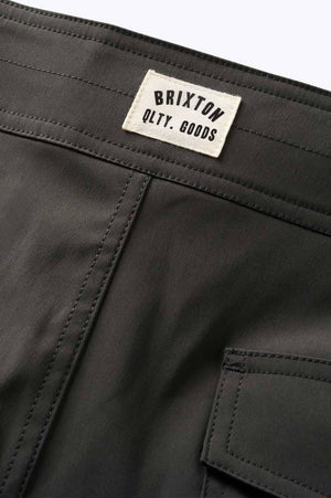 BRIXTON 60's Stretch Trunk Washed Black / Charcoal Men's Boardshorts Brixton 