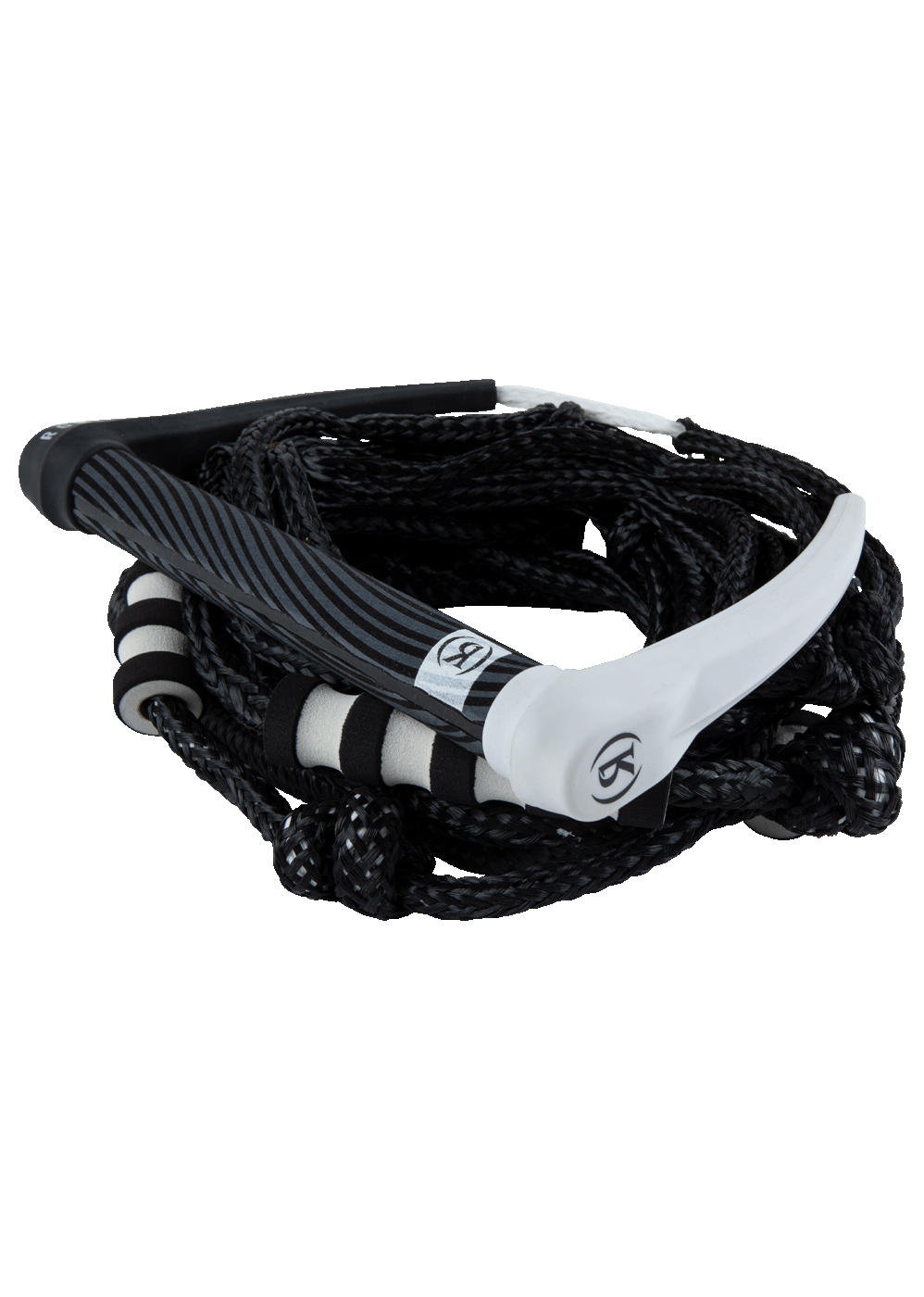 RONIX Silicone Surf Rope With Handle Black/White Wakesurf Ropes Ronix 