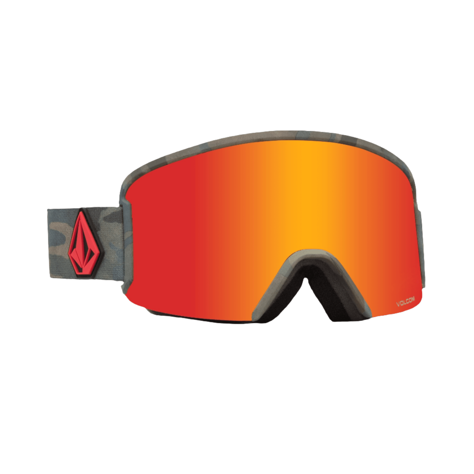 VOLCOM Garden Cloudwash Camo - Red Chrome + Yellow Snow Goggle Snow Goggles Volcom 