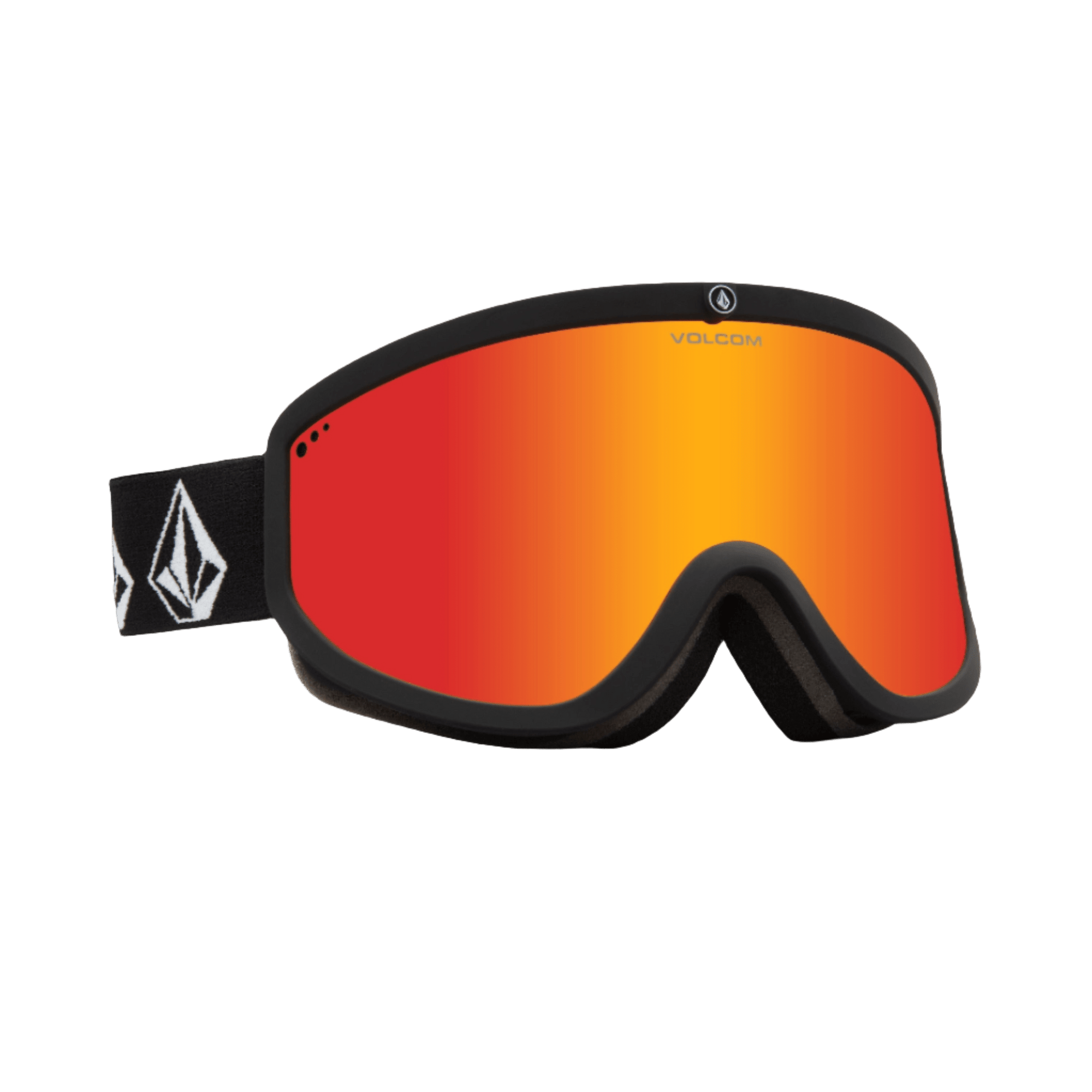 VOLCOM Footprints Matte Black - Red Chrome + Yellow Snow Goggle Snow Goggles Volcom 