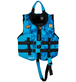 RONIX Child Top Grom CGA Wake Vest Blue Camo Youth Wake Vests Ronix 