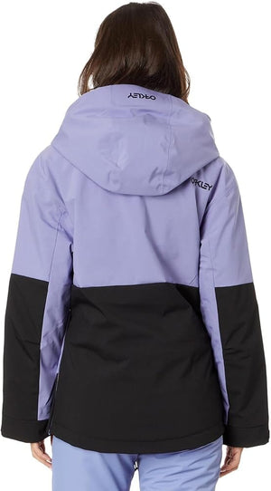 OAKLEY Women's TNP TBT Insulated Anorak Snow Jacket Blackout/New Lilac 2025 Women's Snow Jackets Oakley 